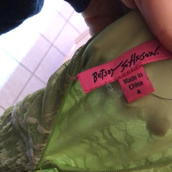 Betsey Johnson Ombré Green Fit&Flare Dress with Pleated Skirt - Picture 3 of 3